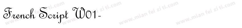 French Script W01字体转换